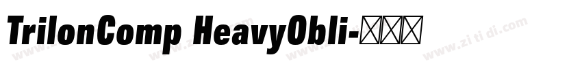 TrilonComp HeavyObli字体转换 TrilonComp HeavyObli字体转换